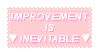 Improvement Is Inevitable Stamp by King-Lulu-Deer-Pixel